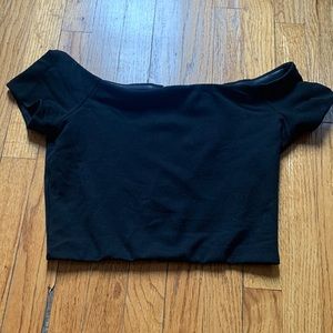 Alice + Olivia Black Crop Top